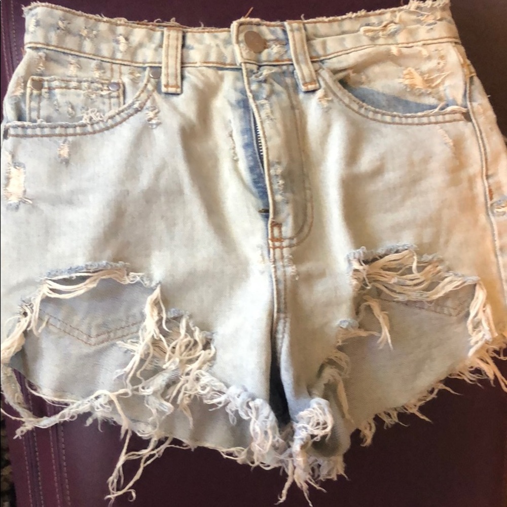 Nasty Gal distressed jean shorts